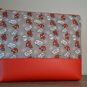 Large Zippered Bag, Spider Hero