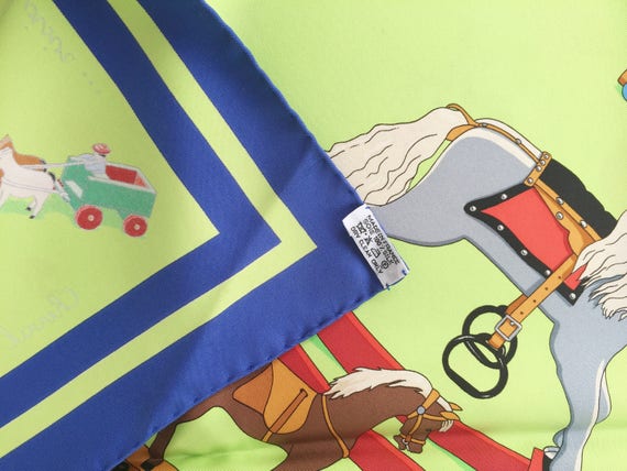 Hermes Scarf - Vintage Hermes Scarf - Hermes Racon