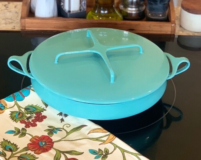 Dansk Teal Købenstyle Paella Pan With Lid Danish Dansk Collectable Rare