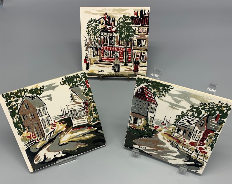 Art Tiles Street Scenes Hand Painted Art Tiles Restaurant Street Scene
