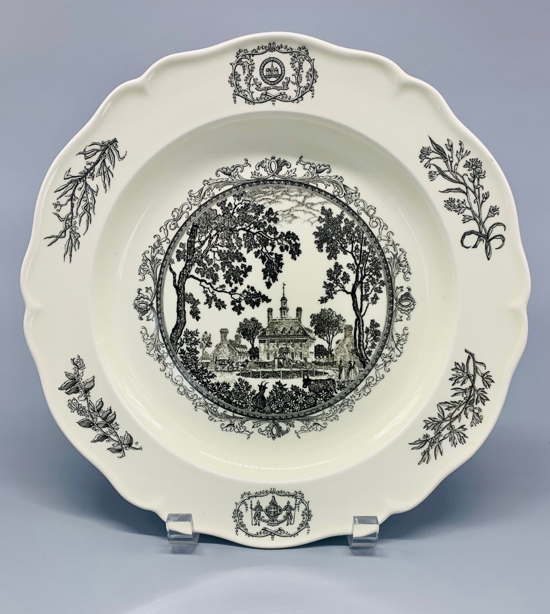 Vintage Black and White Decorative Wall Plate Display Etsy