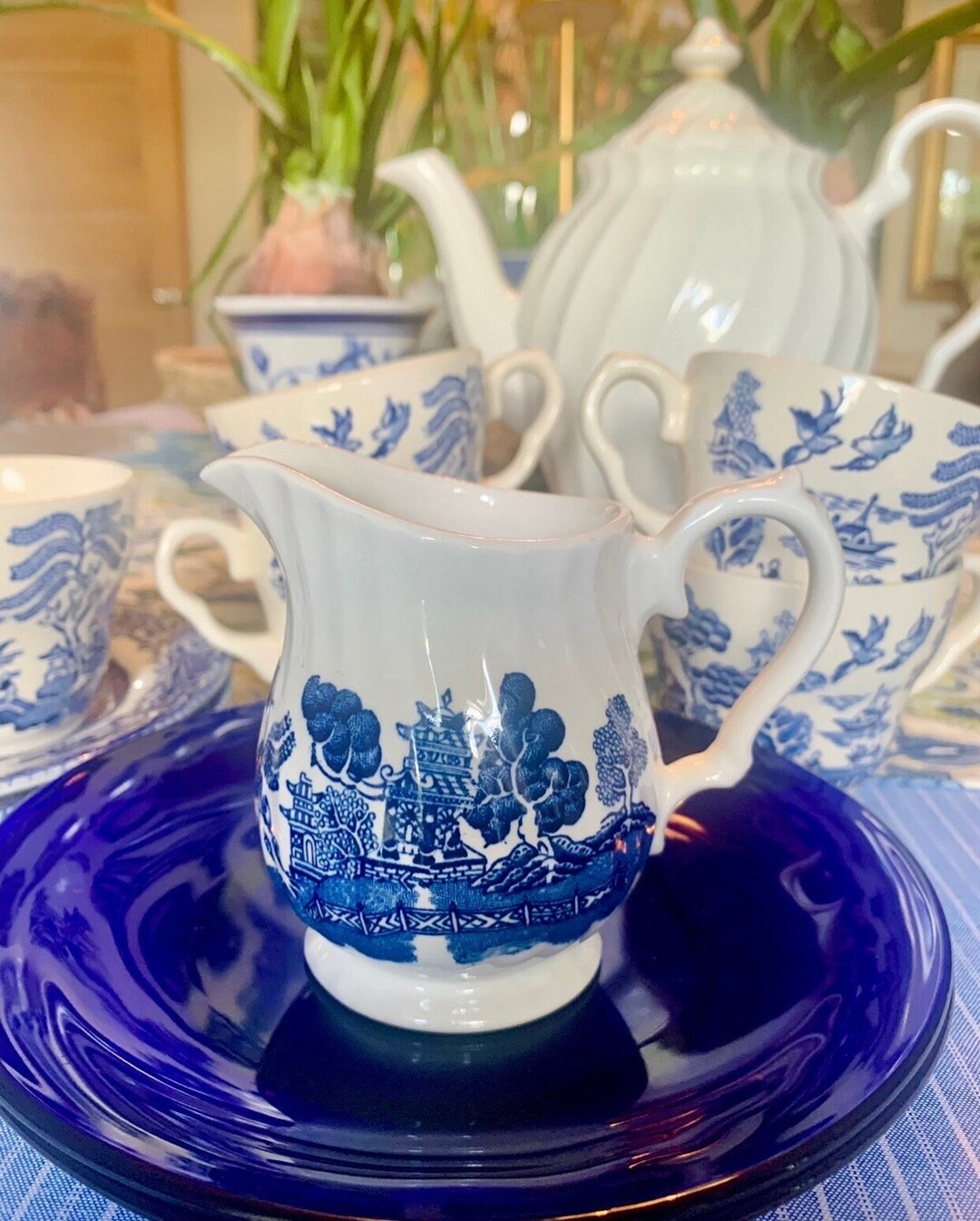 Royal Wessex Blue Willow Creamer Made in UK Also 5 Blue Willow Etsy