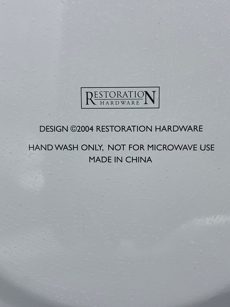 Set of 4 Restoration Hardware Indigo Blue Victorian Etsy