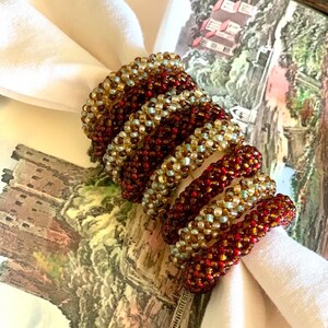 Burgundy Napkin Ring Etsy