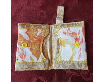 Mini portefeuille - Dragons jaunes