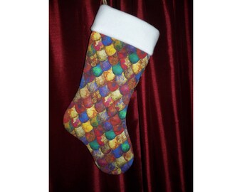 Chaussette de Noël Dragon / Écailles de Sirène - Personnalisable