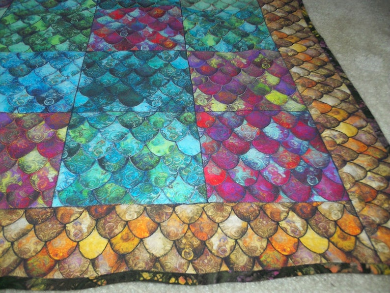 Dragon Scales Lap Quilt Etsy