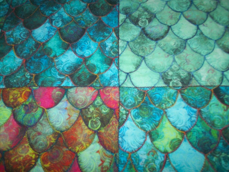 Dragon Scales Lap Quilt Etsy