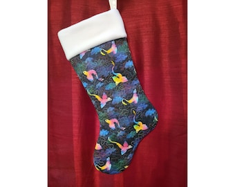 Dragons Christmas Stocking - Dark Rainbow version - Customizable