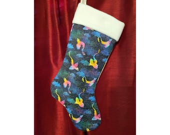 Dragons Christmas Stocking - Dark Rainbow version - Customizable