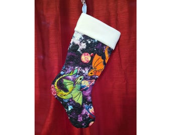 Dragons Christmas Stocking - Deep Space - Customizable