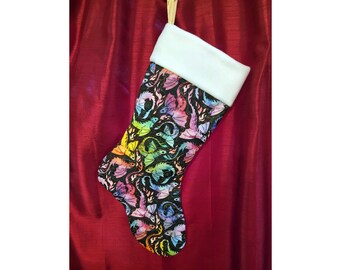 Extra-large Dark Rainbow Dragons Stocking - Customizable