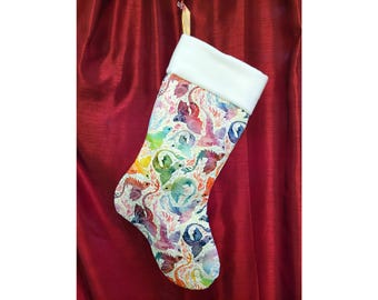 Extra-large Rainbow Dragons Stocking - Customizable
