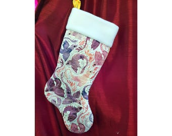 Dragons Christmas Stocking - Shades of Purple version - Customizable
