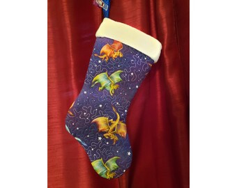 Miniature Christmas Stocking - Fantasy Dragons