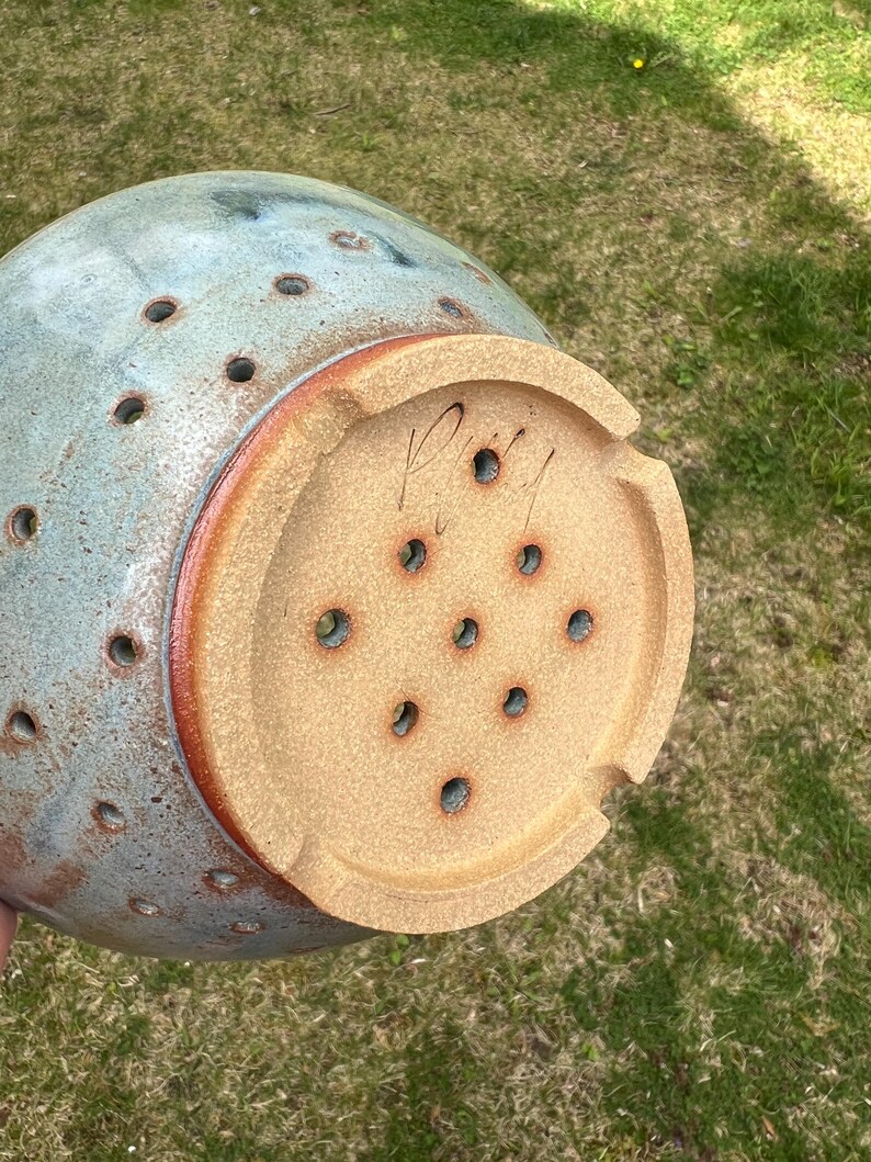 Handmade Berry Bowl | Wheel Thrown Ceramic Colander | Stoneware Fruit ...