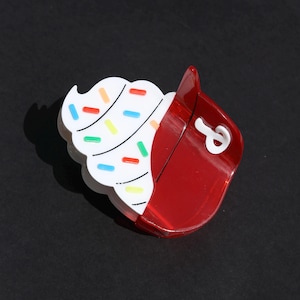Philly Baseball Ice Cream Helmet Hair Clip; Philadelphia Baseball Inspired