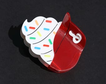 Philly Baseball Ice Cream Helmet Hair Clip; Philadelphia Baseball Inspired *PREORDER*