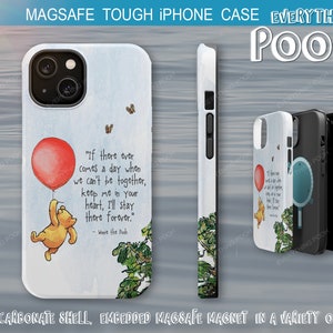 Winnie the Pooh iPhone Case RED BALLOON Pooh Quote ("If there ever ...") MagSafe Tough Case 13 iPhone 14 Shower Gift for mom friendship