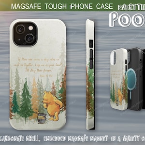 Winnie the Pooh iPhone Case RUSTIC Pooh Quote (&quot;If there ever ...&quot;) MagSafe Tough Case 13 iPhone 14 Shower Gift for mom friendship