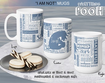 EEYORE Mug "I am NOT" INSPIRATIONAL Affirmations Winnie the Pooh Mug Kitchen Decor For Birthdays  Baby Shower Gift Mom student teacher