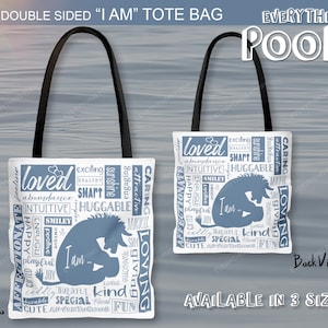 EEYORE Tote Bag &quot;I AM&quot; INSPIRATIONAL Affirmations Winnie the Pooh Tote Bag For Shopping, Book bag, Baby Shower Gift for student teacher gift