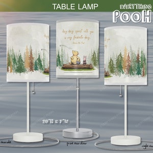 Winnie the Pooh LAMP RUSTIC Pooh Quote (&quot;Any day spent ...&quot;) Nursery Decor Baby Shower Gift Teacher Gift Friendship Baby Girl Boy New Mom