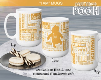 Classic Winnie the Pooh  11/15oz AFFIRMATION Quote Mug ("I am ...") Ceramic Mug / Tea Cup / Pooh Quotes / positive affirmations funny