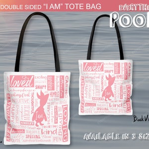 PIGLET Tote Bag &quot;I AM&quot; INSPIRATIONAL Affirmations Winnie the Pooh Tote Bag For Shopping, Book bag, Baby Shower Gift for student teacher gift