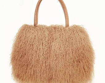 mongolian fur bag