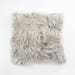 Tibetan Lamb Fur Pillow 18" Square Tan Frost