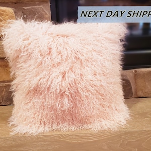 Mongolian sheep fur pillows online