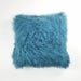 Tibetan Lamb Fur Pillow 18" Square Teal