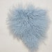 Mongolian / Tibetan Lamb Fur Seamless Piece mohair perfect for OOAK Dolls, Puppets, and Clay Art. Light Blue
