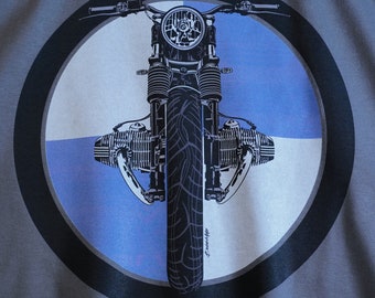 Baas Moto BMW logo Airhead Boxer motorfiets T-shirt