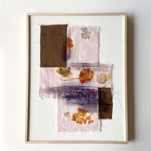 PATCHWORK II __ naturally dyed patchwork textile art / botanical art / framed artwork / wall art / natural painting