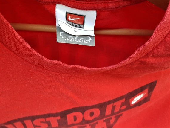 Vintage 90s UNLV Nike Just Do It T-Shirt Red Runn… - image 5