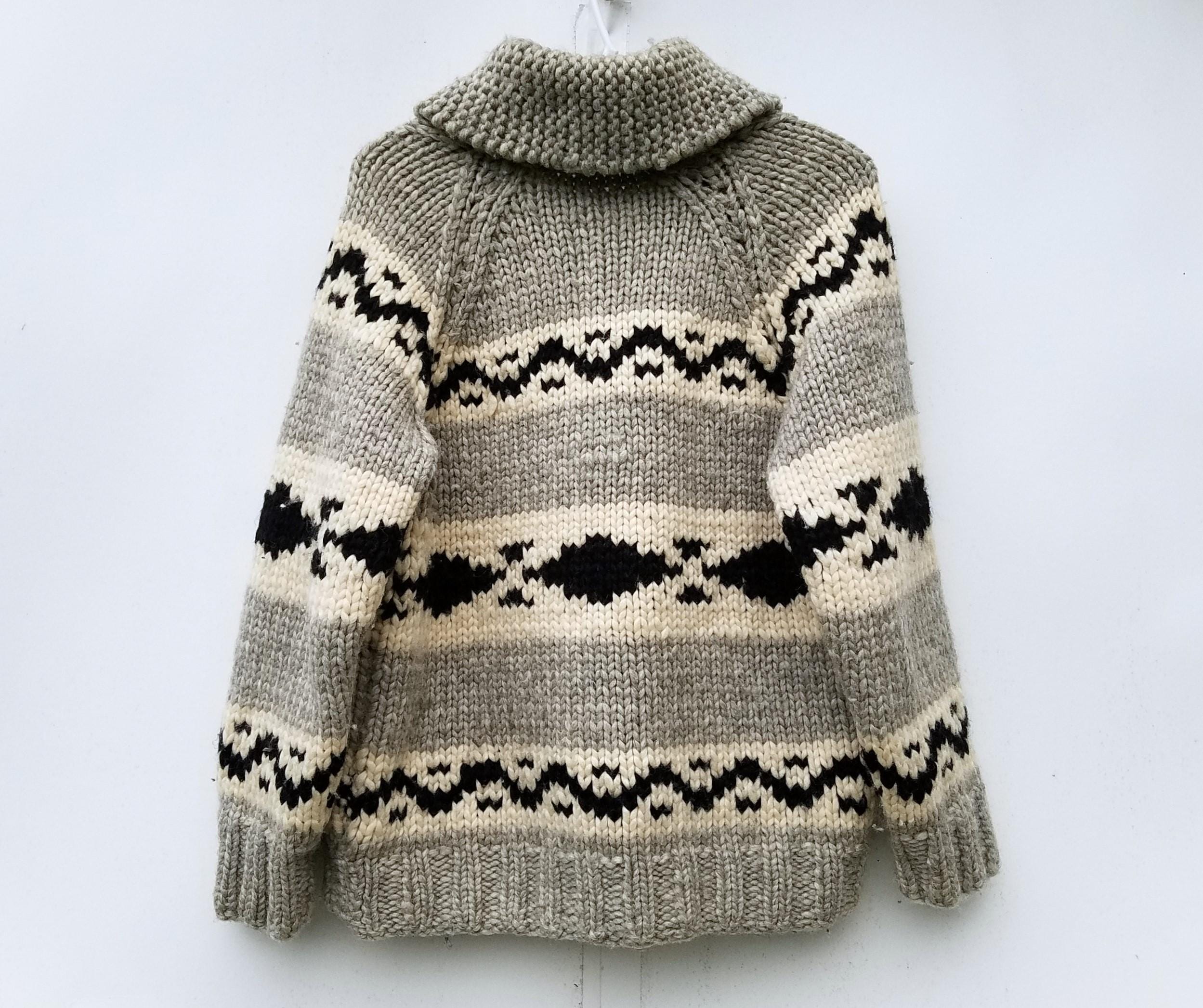 Vintage 70s/80s Authentic Cowichan Sweater - Hand-knit Coast