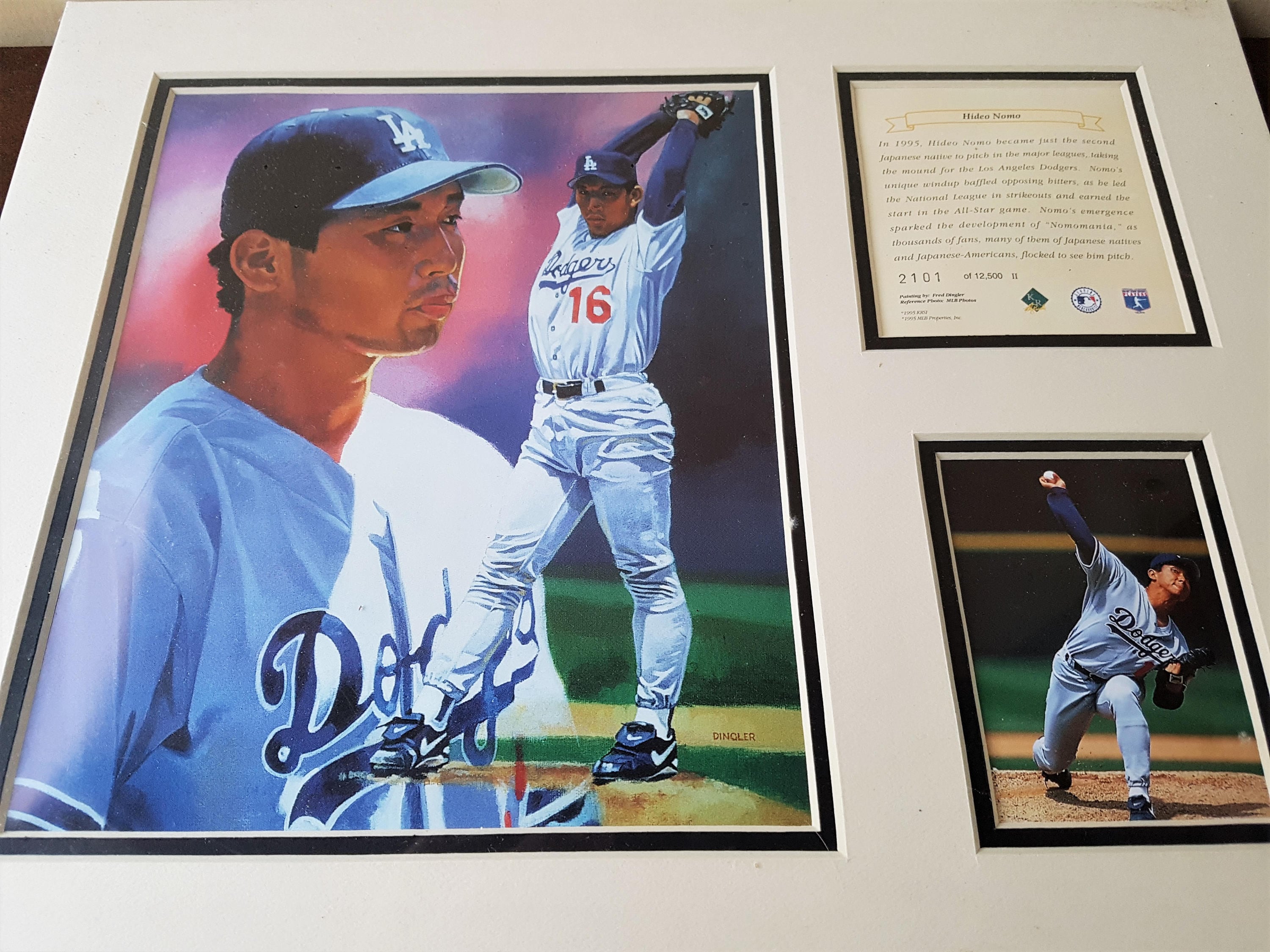 ヴィンテージ 1995 HiDEO NOMO MLB 野球限定版 ナンバー入りプリント 