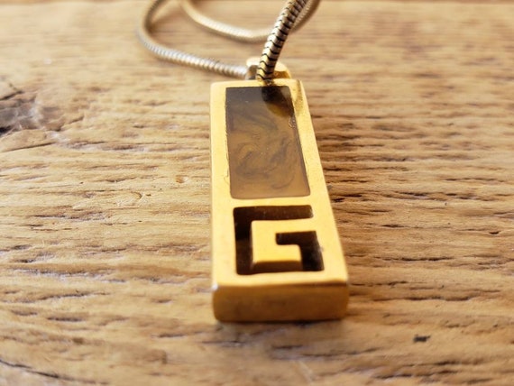 Vintage 1970s GIVENCHY Necklace G Logo Gold Plate… - image 6