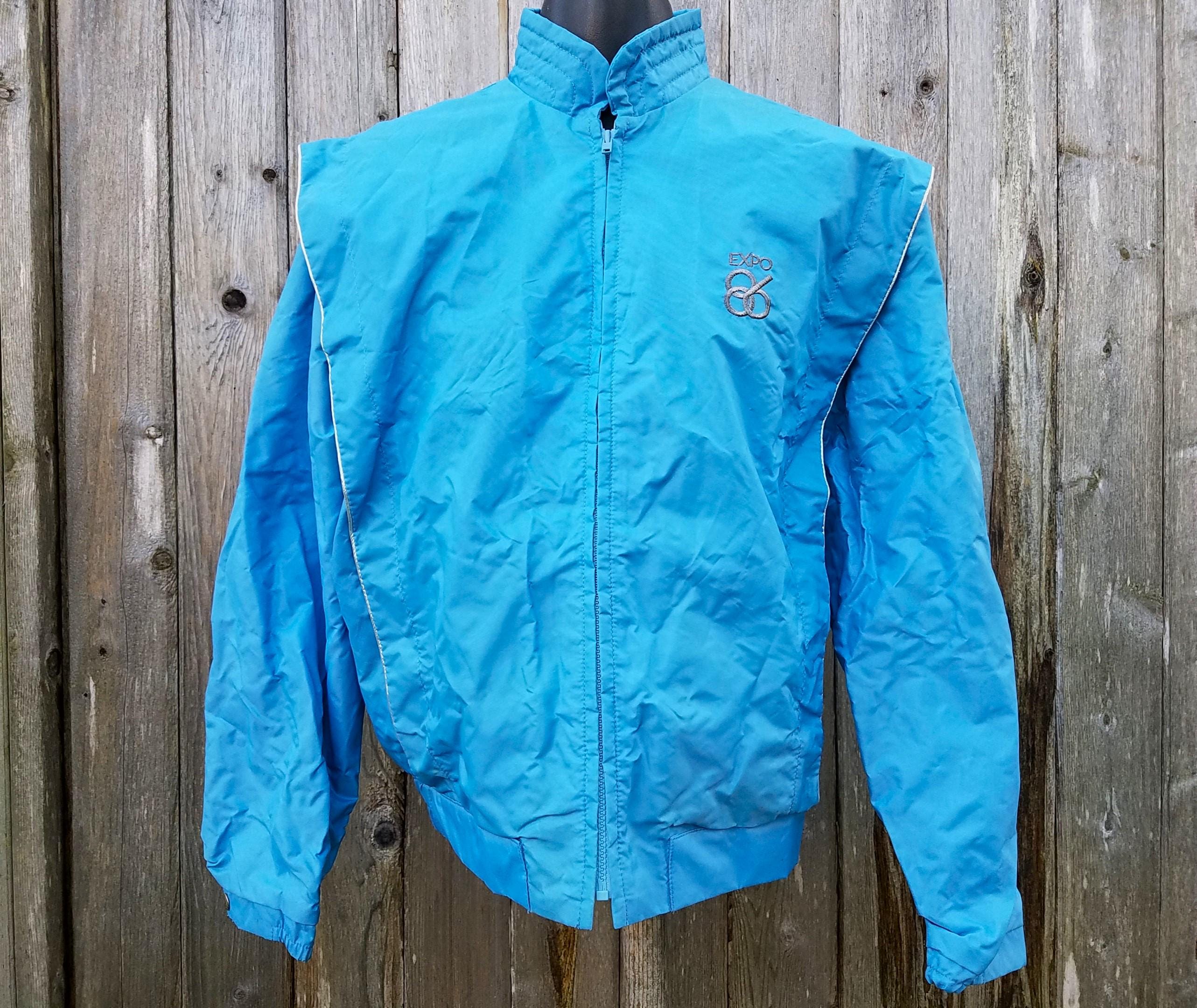 Vintage 80s Rare EXPO 86 Space Jacket by Moratti - Light Blue