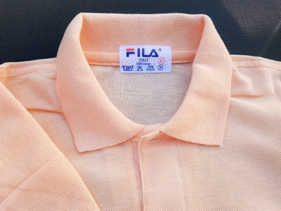 Vintage 80s FILA ITALY Coral Peach Cotton Deadstock Polo Shirt New in Package Golf Tennis Country Club Shirt Promo Top Slim Fit Etsy UK