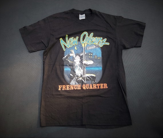 Vintage 90s NEW ORLEANS French Quarter T-Shirt Ma… - image 6