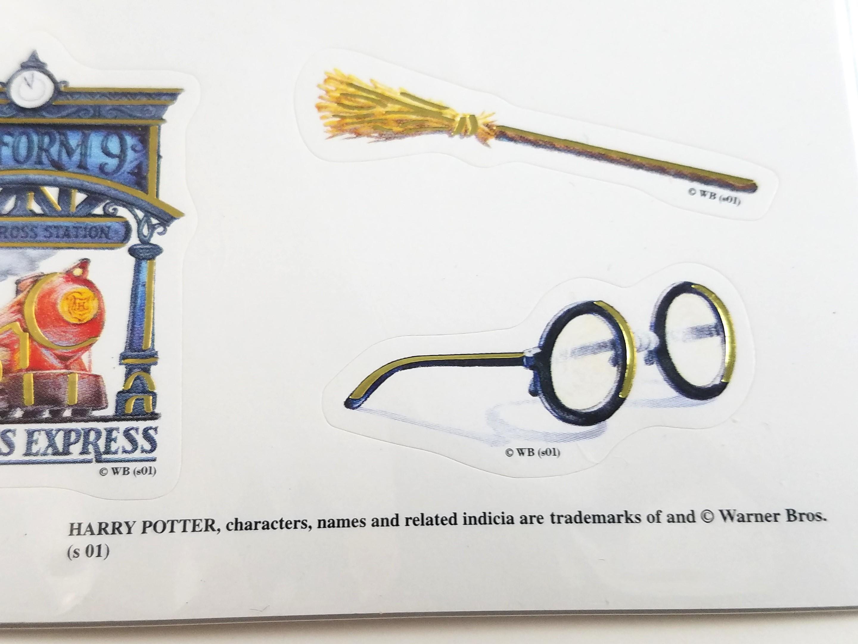 HARRY POTTER Set of 13 Stickers - Warner Bros Vintage 2001 Sticker