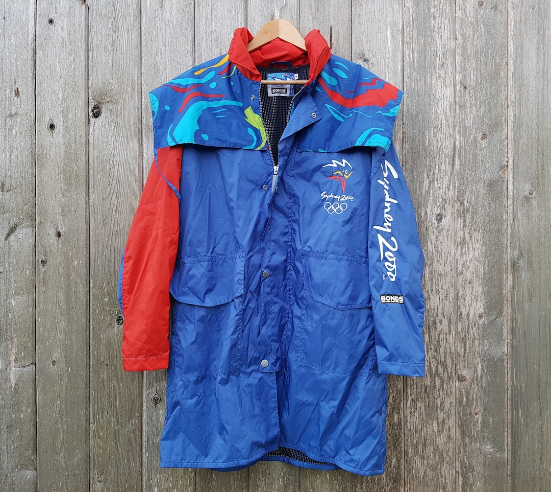 Vintage BONDS Sydney 2000 Olympic Windbreaker Rain Jacket