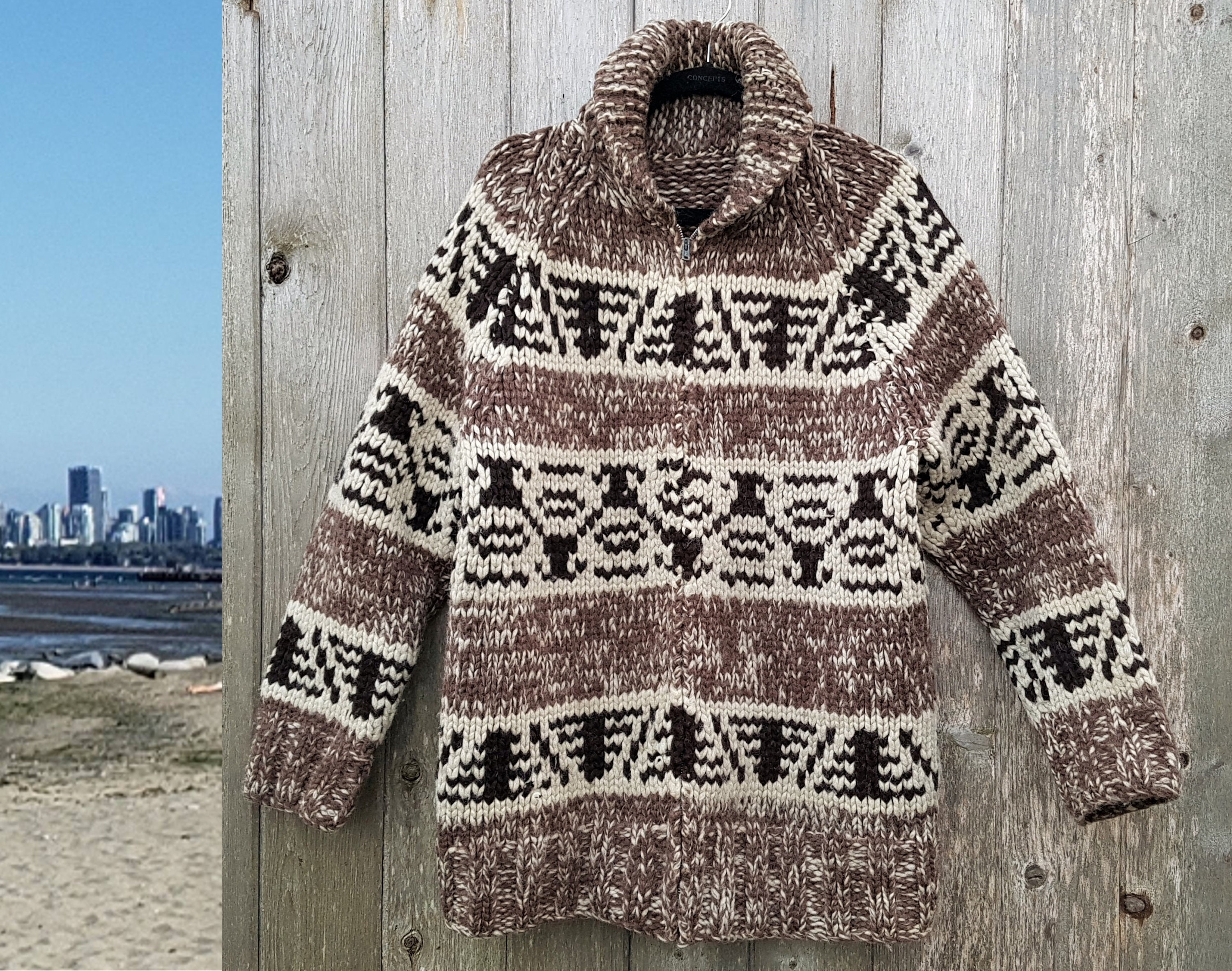 Vintage 70s 80s Cowichan Indian Sweater 