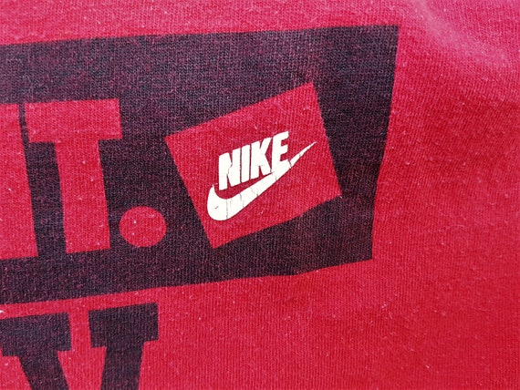 Vintage 90s UNLV Nike Just Do It T-Shirt Red Runn… - image 6