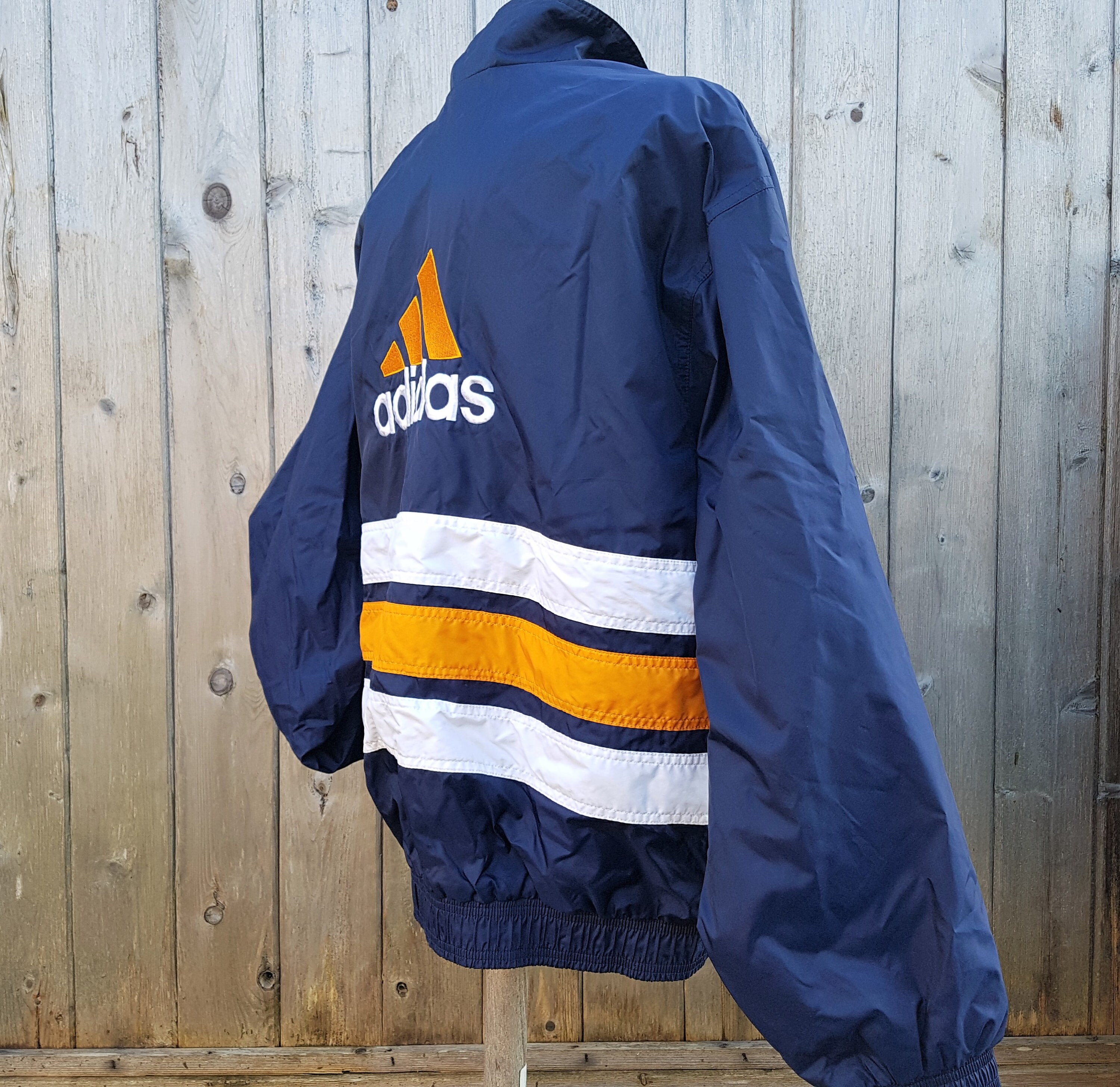 Vintage ADIDAS Three Stripe Windbreaker 