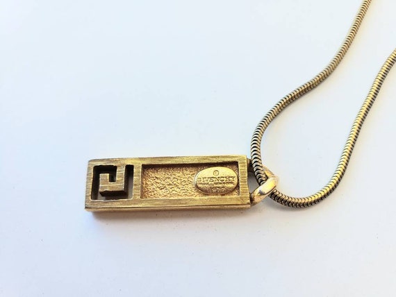 Vintage 1970s GIVENCHY Necklace G Logo Gold Plate… - image 3