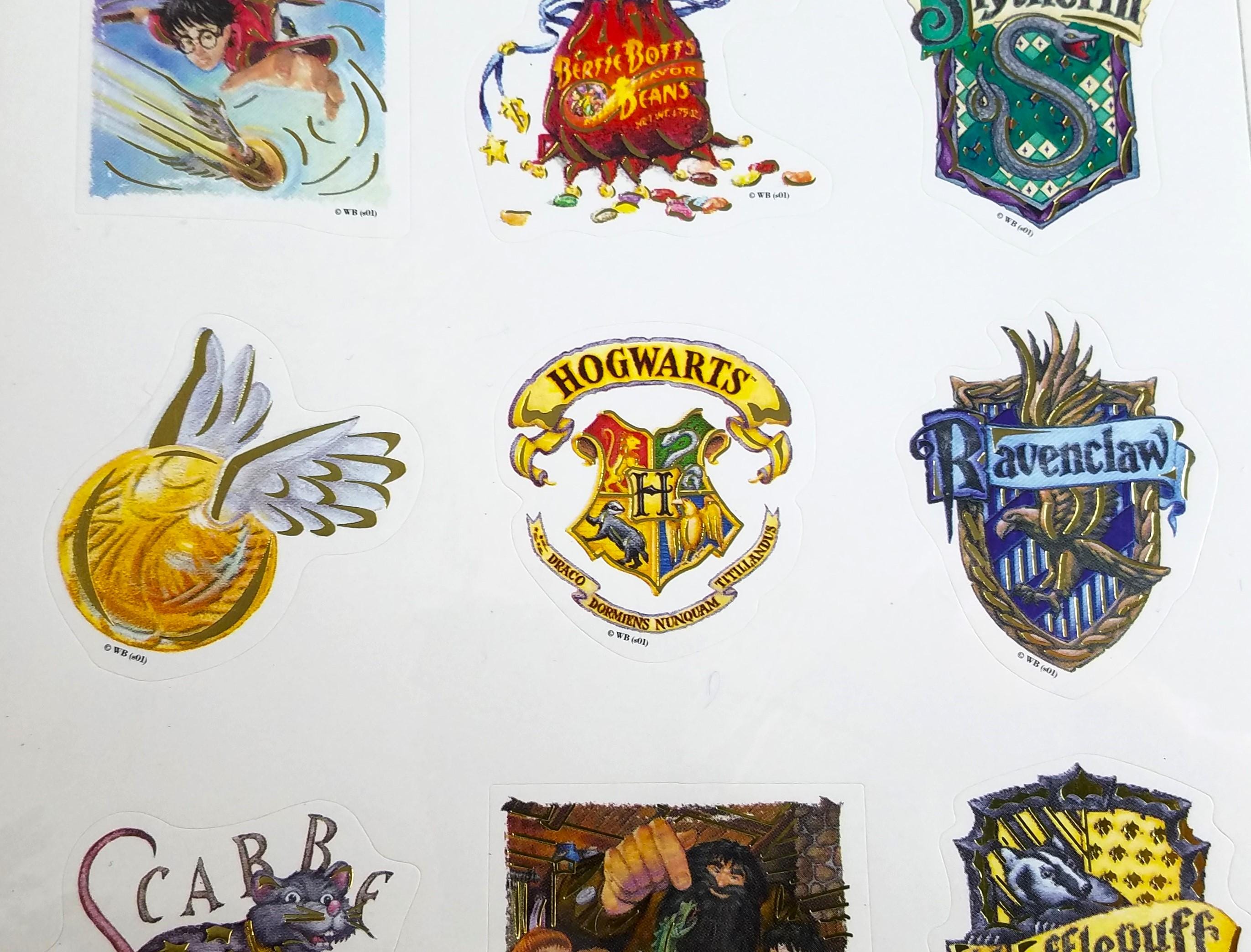 HARRY POTTER Set of 12 Stickers - Warner Bros Vintage 2001 Sticker Pack ...